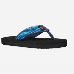 Teva mush II flip flop blue black unisex kids new 13